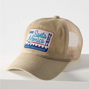 Anthropologie Beige Santa Monica Surf Challenge Cap